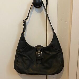 Coach Black Leather Shoulder Bag